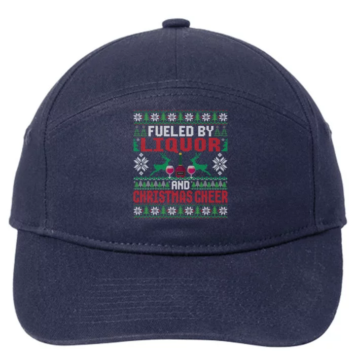 Fueled By Liquor And Christmas Cheer Ing Xmas Party Gift 7-Panel Snapback Hat