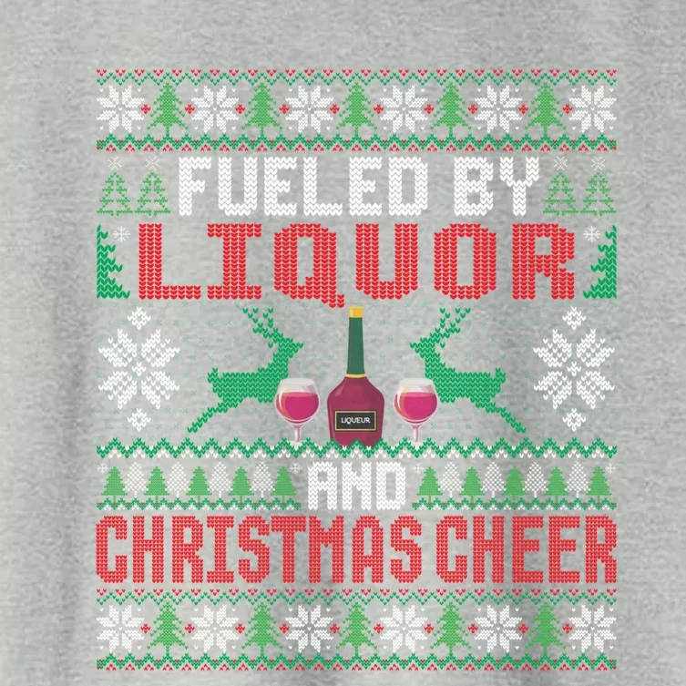 Fueled By Liquor And Christmas Cheer Ing Xmas Party Gift Women's Crop Top Tee