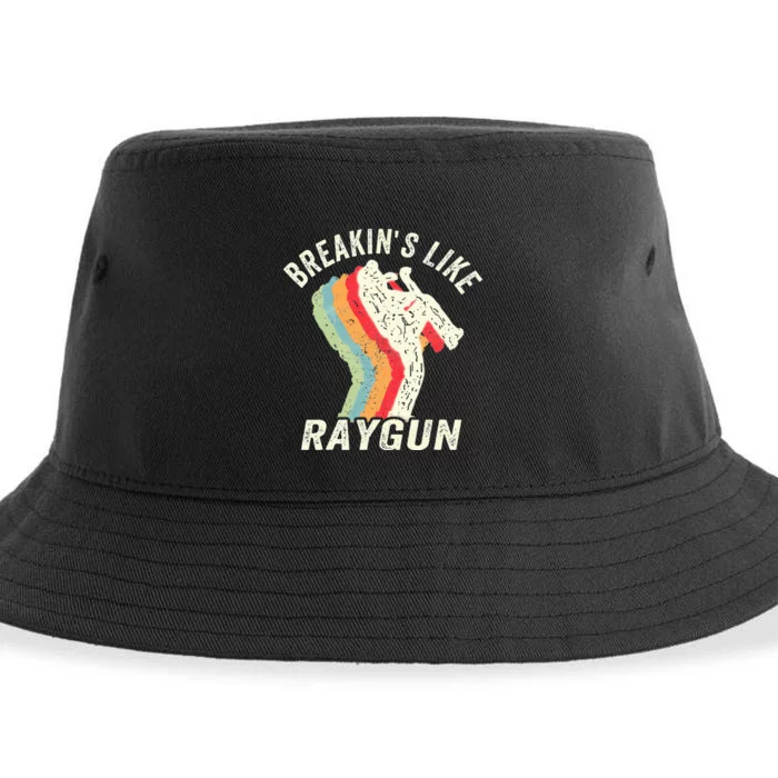 Funny Breaking Like Raygun Sustainable Bucket Hat