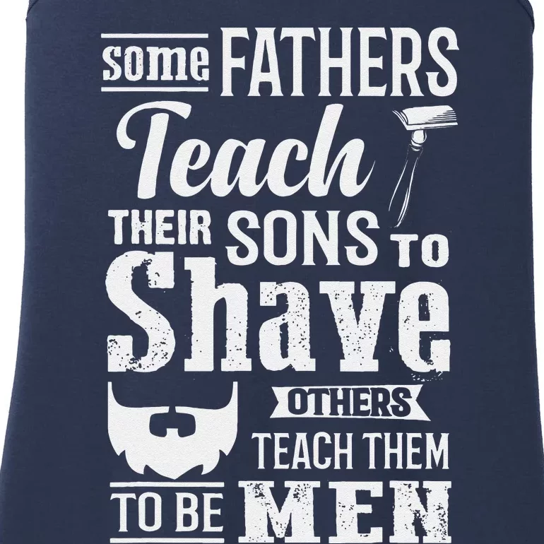 Funny Beard Lovers Father With A Beard Fathers Day Ladies Essential Tank