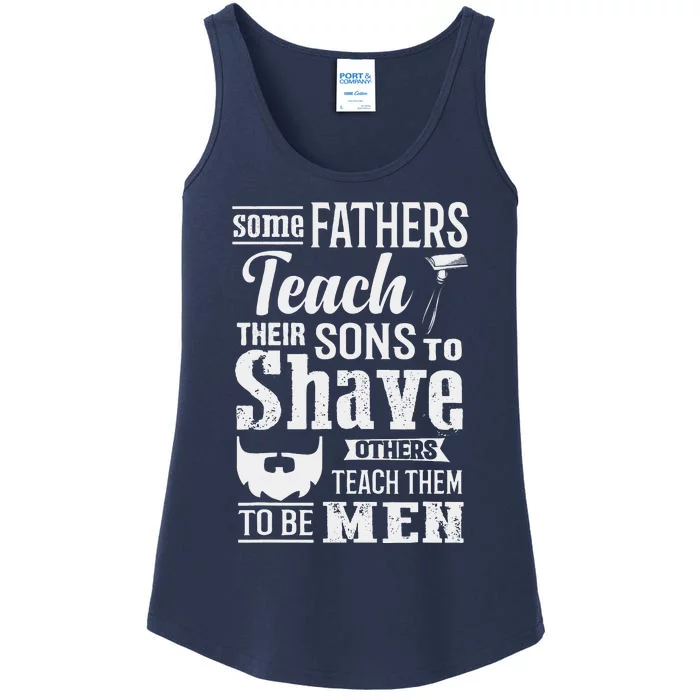 Funny Beard Lovers Father With A Beard Fathers Day Ladies Essential Tank