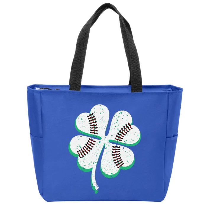 Funny Baseball Lover Tee St Patrick Day Gift Zip Tote Bag