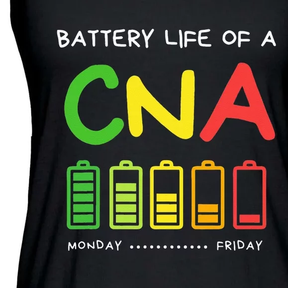 Funny Battery Life Of A CNA Certified Nurse Assistant CNA Ladies Essential Flowy Tank