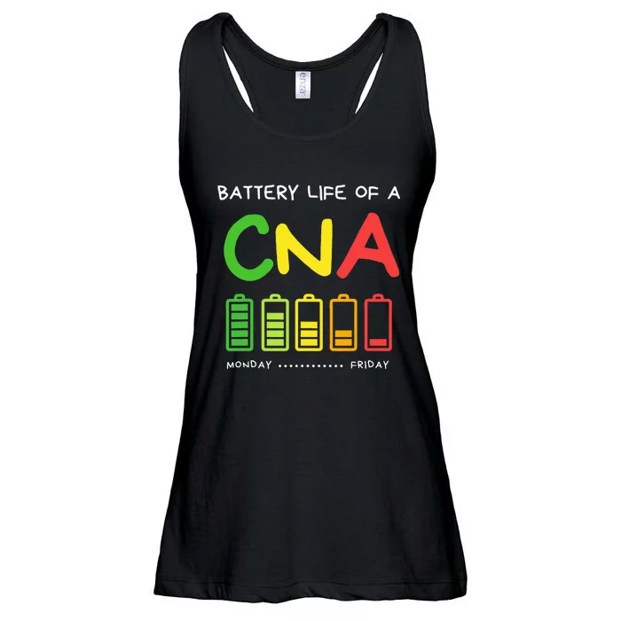 Funny Battery Life Of A CNA Certified Nurse Assistant CNA Ladies Essential Flowy Tank