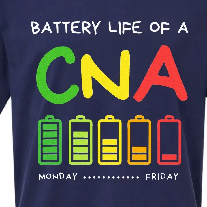 Funny Battery Life Of A CNA Certified Nurse Assistant CNA Sueded Cloud Jersey T-Shirt