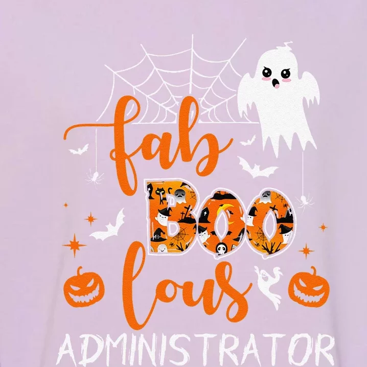 Fab Boo Lous Administrator Funny Boo Ghost Halloween Spooky Garment-Dyed Sweatshirt