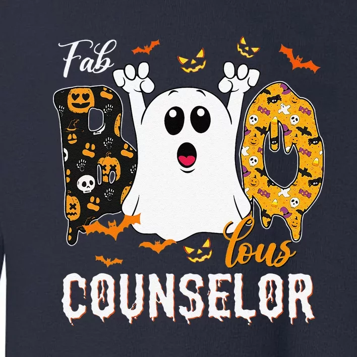 Fab Boo Lous Counselor Funny Ghost School Halloween Toddler Sweatshirt