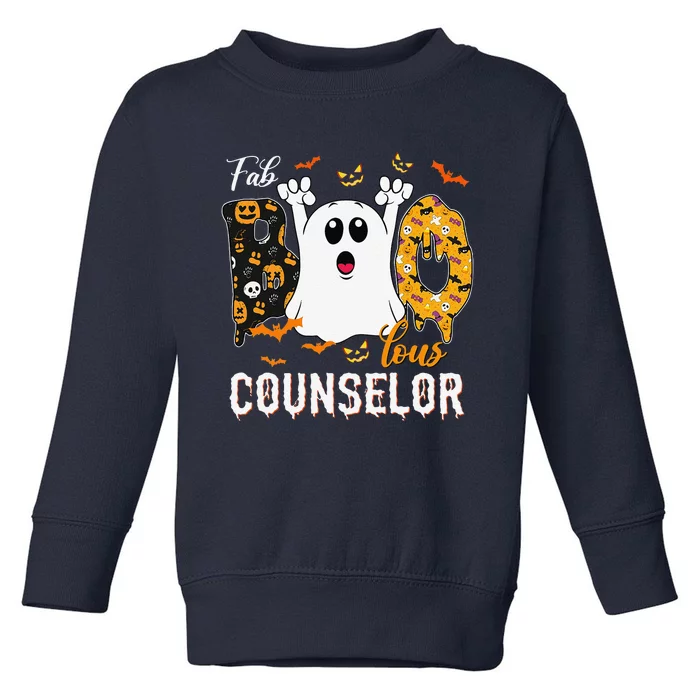 Fab Boo Lous Counselor Funny Ghost School Halloween Toddler Sweatshirt