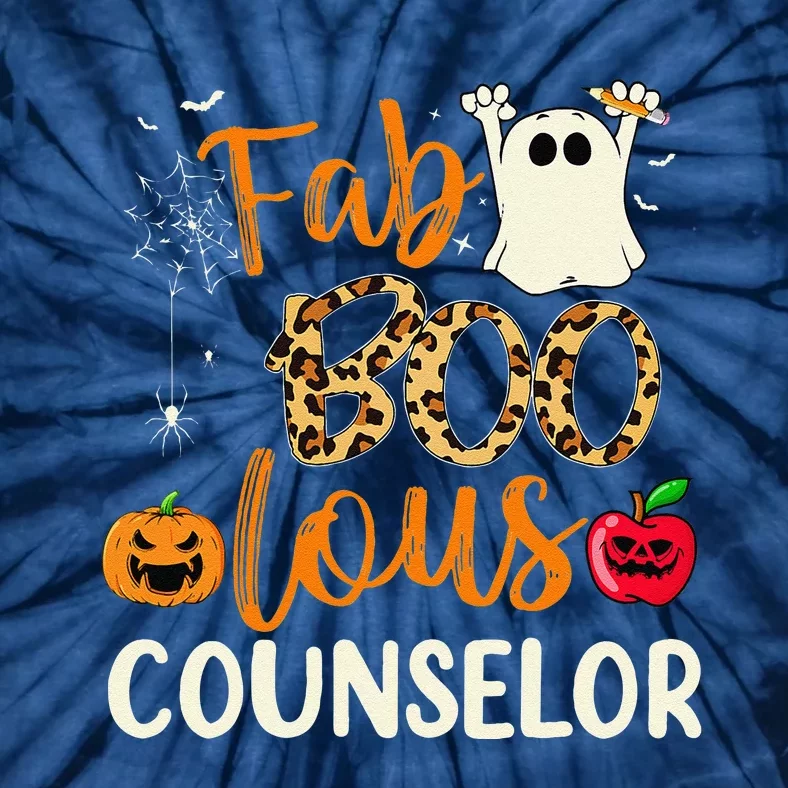 Fab Boo Lous Counselor Leopard Spooky Halloween Costume Tie-Dye T-Shirt