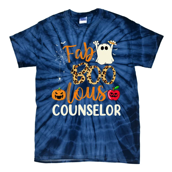 Fab Boo Lous Counselor Leopard Spooky Halloween Costume Tie-Dye T-Shirt