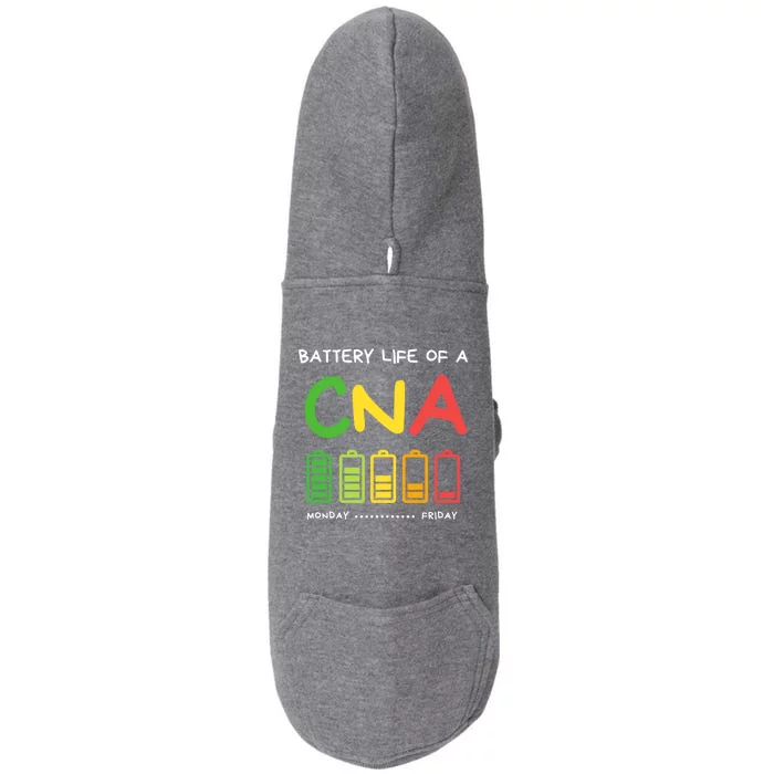 Funny Battery Life Of A Cna Certified Nurse Assistant Cna Gift Doggie 3-End Fleece Hoodie