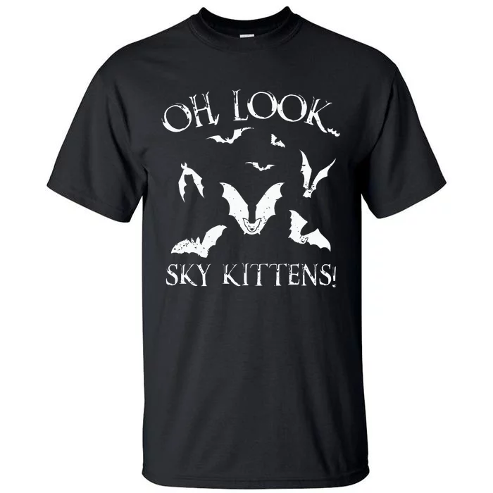 Funny Bat Lover Gift For Men Women Cool Sky Kittens Horror Tall T-Shirt