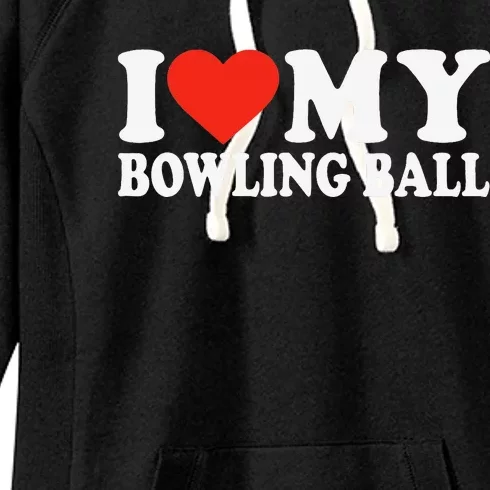 Funny Bowler Love Bowling Ball Cute League Bowling Women's Fleece Hoodie