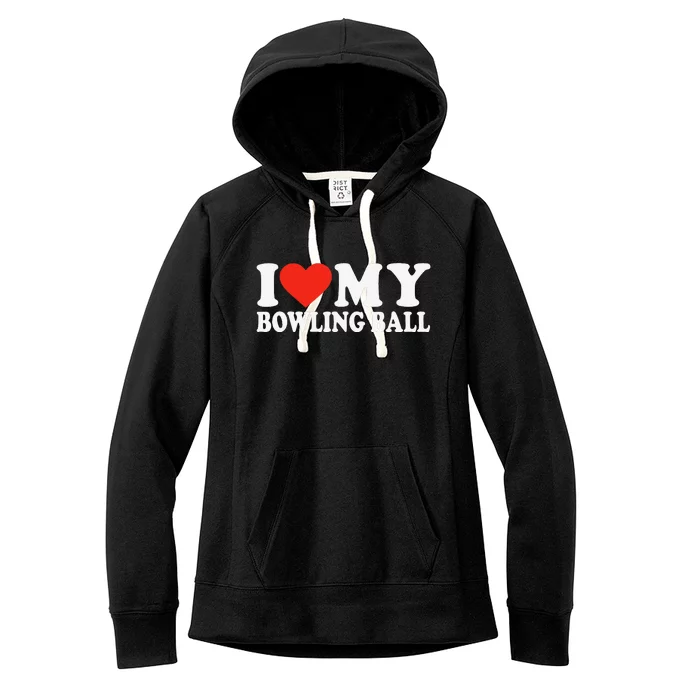 Funny Bowler Love Bowling Ball Cute League Bowling Women's Fleece Hoodie