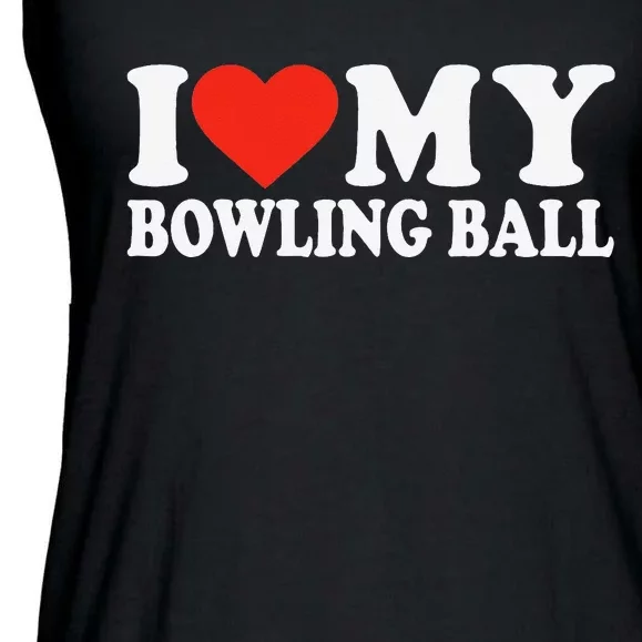 Funny Bowler Love Bowling Ball Cute League Bowling Ladies Essential Flowy Tank