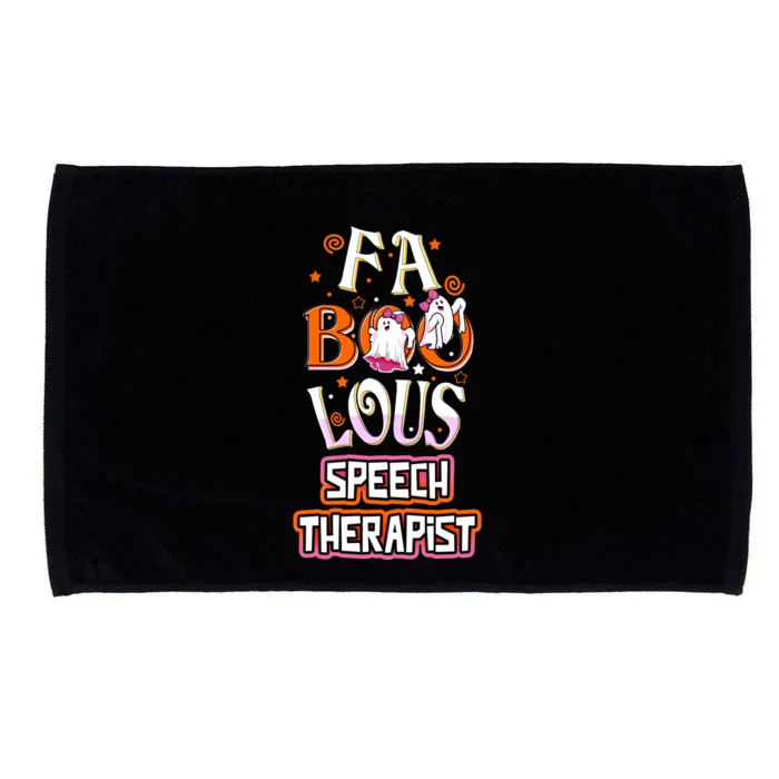 Fa Boo Lous Speech Therapist Cute Ghost Halloween Fabulous Gift Microfiber Hand Towel