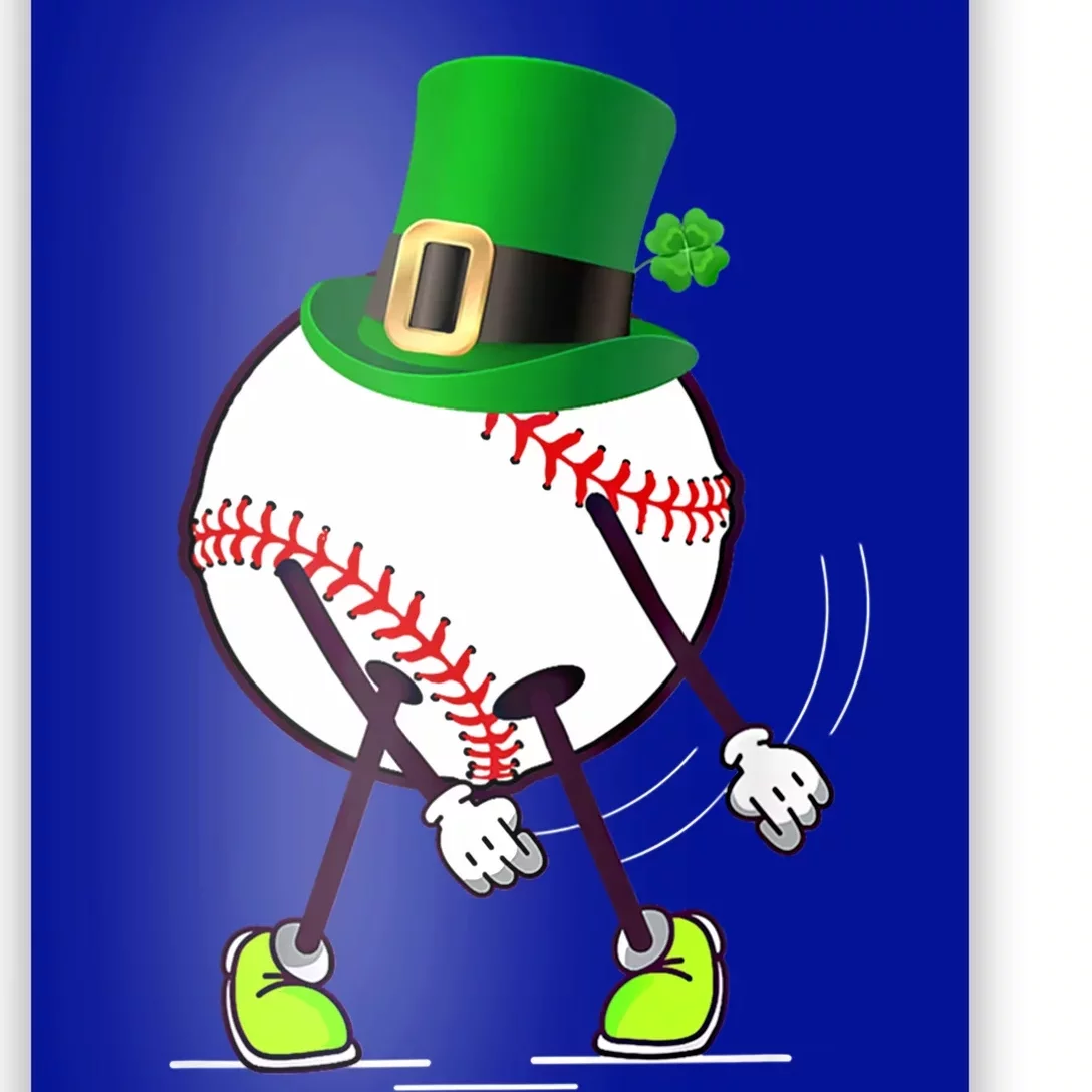 Flossing Baseball Leprechaun Hat St Patricks Day Meaningful Gift Poster