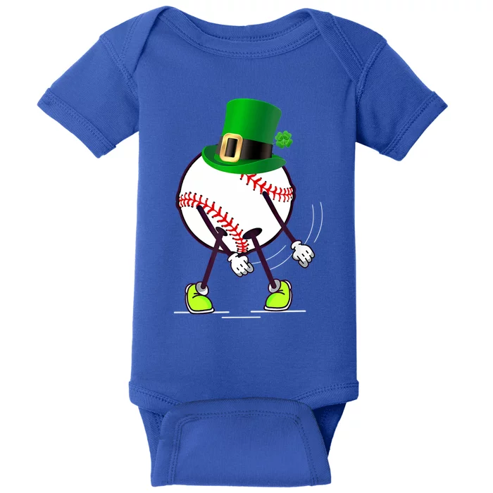 Flossing Baseball Leprechaun Hat St Patricks Day Meaningful Gift Baby Bodysuit