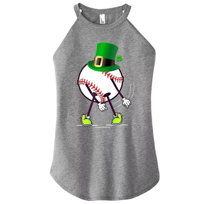 Flossing Baseball Leprechaun Hat St Patricks Day Meaningful Gift Women’s Perfect Tri Rocker Tank