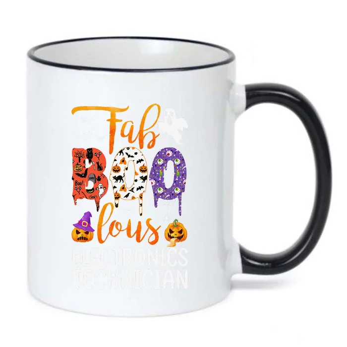 Fab Boo Lous Electronics Technician Boo Ghost Halloween Black Color Changing Mug