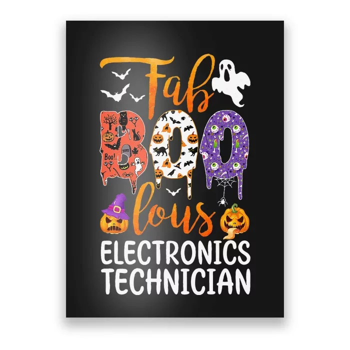 Fab Boo Lous Electronics Technician Boo Ghost Halloween Poster