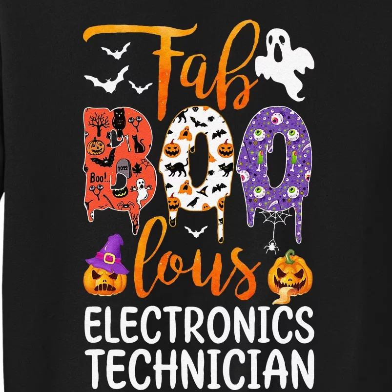 Fab Boo Lous Electronics Technician Boo Ghost Halloween Tall Sweatshirt