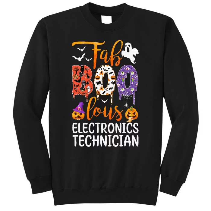 Fab Boo Lous Electronics Technician Boo Ghost Halloween Tall Sweatshirt