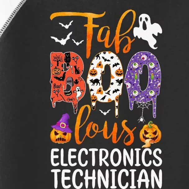 Fab Boo Lous Electronics Technician Boo Ghost Halloween Toddler Fine Jersey T-Shirt