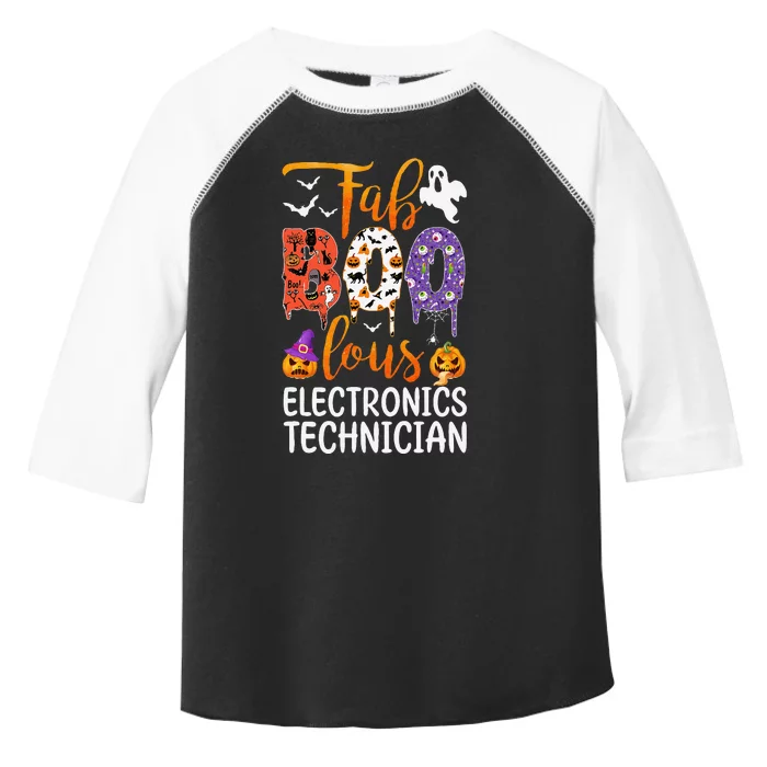 Fab Boo Lous Electronics Technician Boo Ghost Halloween Toddler Fine Jersey T-Shirt