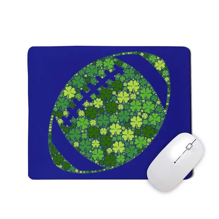 Football Ball Lucky Green Shamrock Clover Gift St Patricks Day Meaningful Gift Mousepad