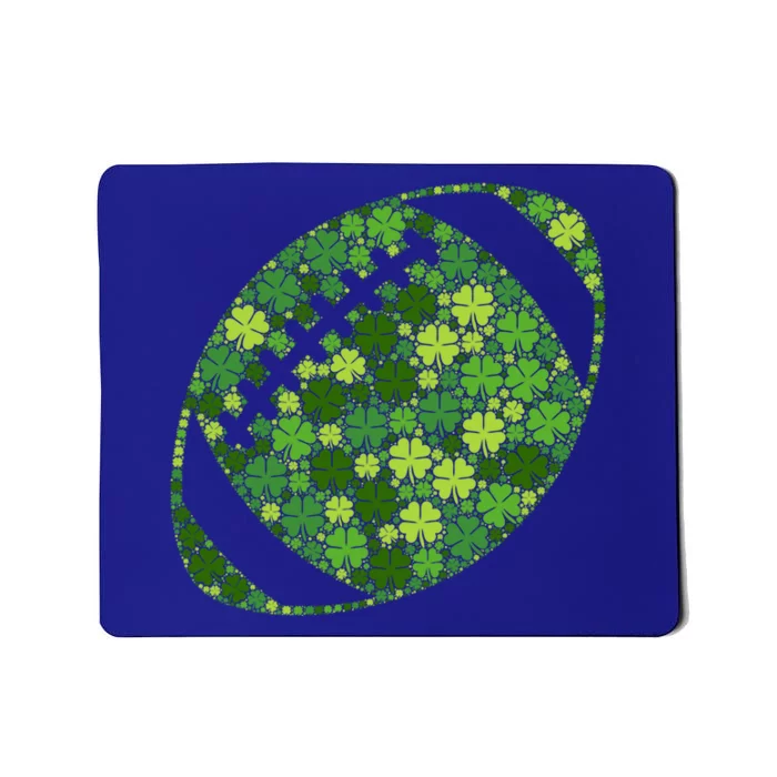 Football Ball Lucky Green Shamrock Clover Gift St Patricks Day Meaningful Gift Mousepad