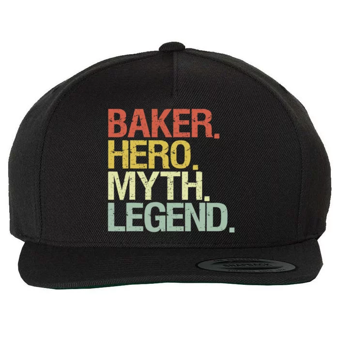 Funny Baker Legend Wool Snapback Cap