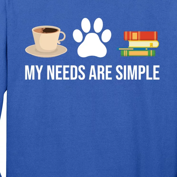 Funny Book Lover Coffee Dog Book Gift Long Sleeve Shirt