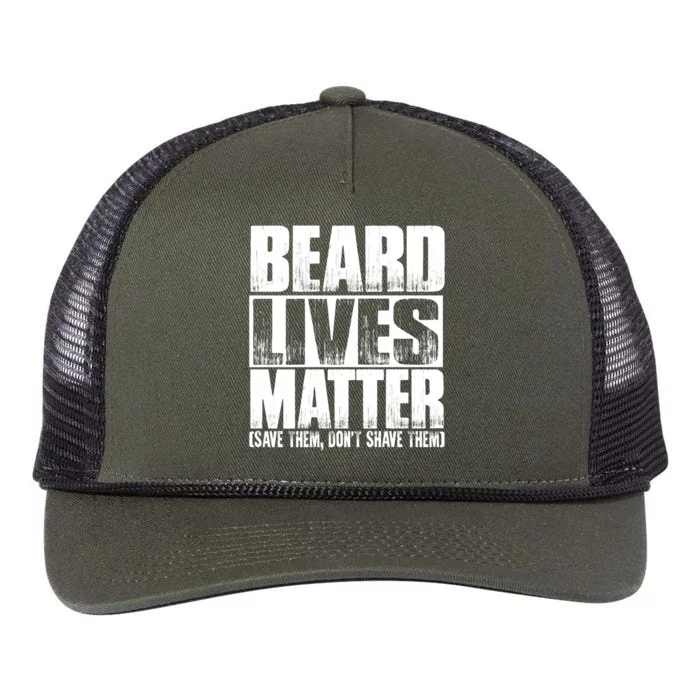 Funny Beard Lives Matter Dont Shave Dad Father Meaningful Gift Retro Rope Trucker Hat Cap