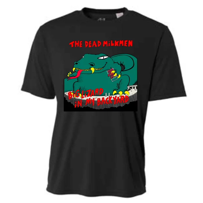 Funny Big Lizard In Backyard New Vector Design Cooling Performance Crew T-Shirt