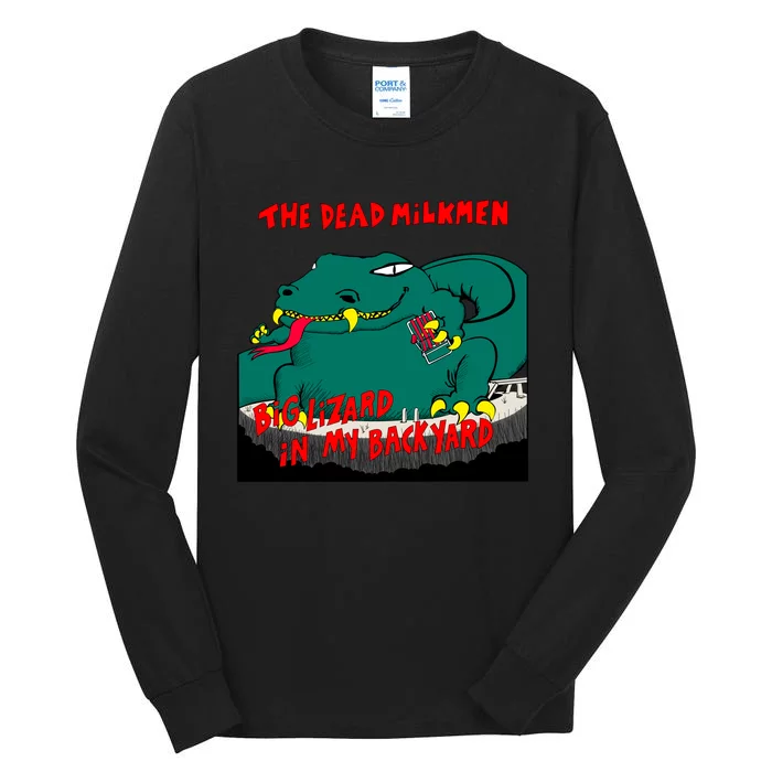 Funny Big Lizard In Backyard New Vector Design Tall Long Sleeve T-Shirt