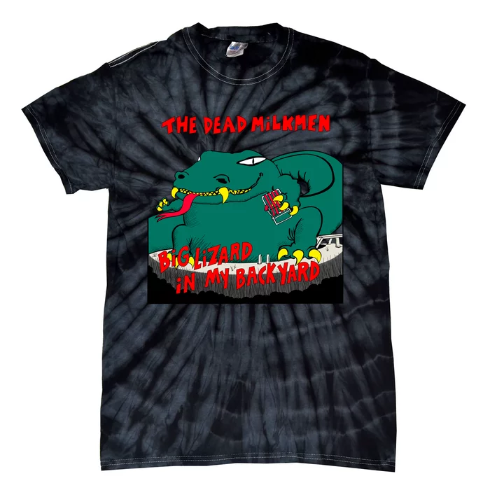 Funny Big Lizard In Backyard New Vector Design Tie-Dye T-Shirt