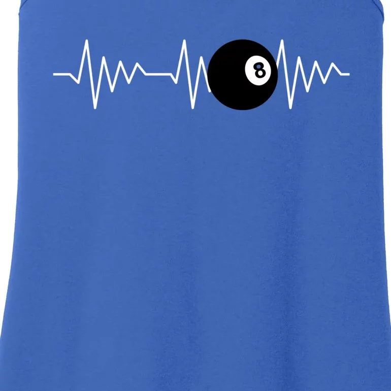 Funny Billiards Lover Heartbeat Ekg Gift Ladies Essential Tank