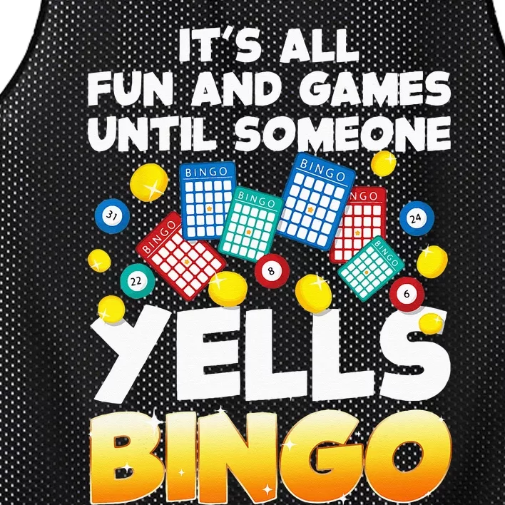 Funny Bingo Lover Design For Men Women Bingo Gambling Player Mesh Reversible Basketball Jersey Tank