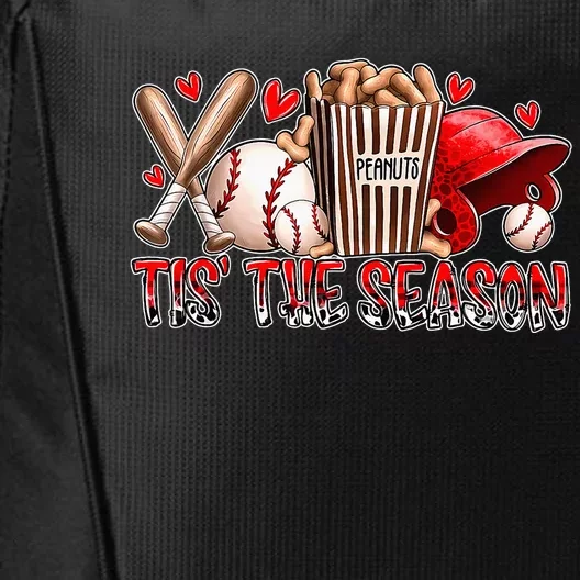 Funny Baseball Lover Tis The Season Baseball Mom Game Day City Backpack