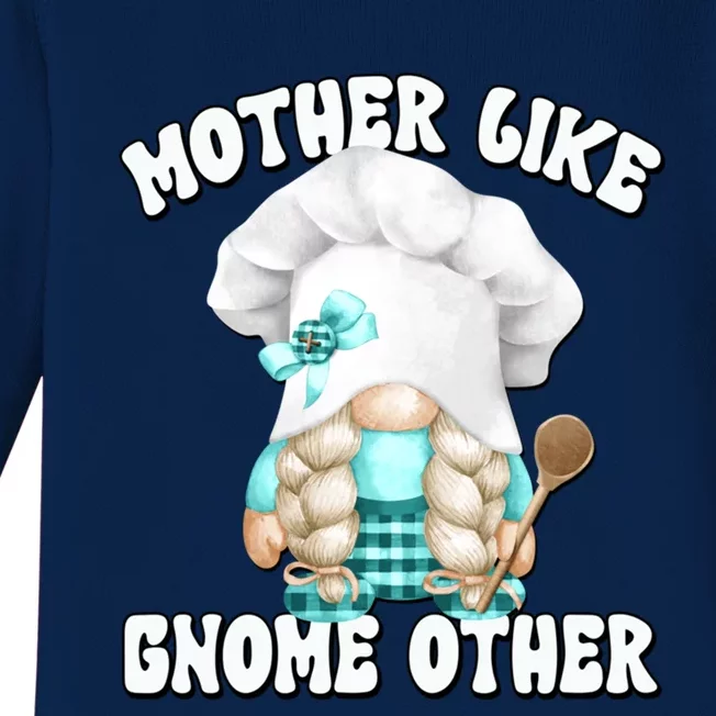 Funny Baking Mom Saying For Gnome Lover Cooking Grandma Great Gift Baby Long Sleeve Bodysuit