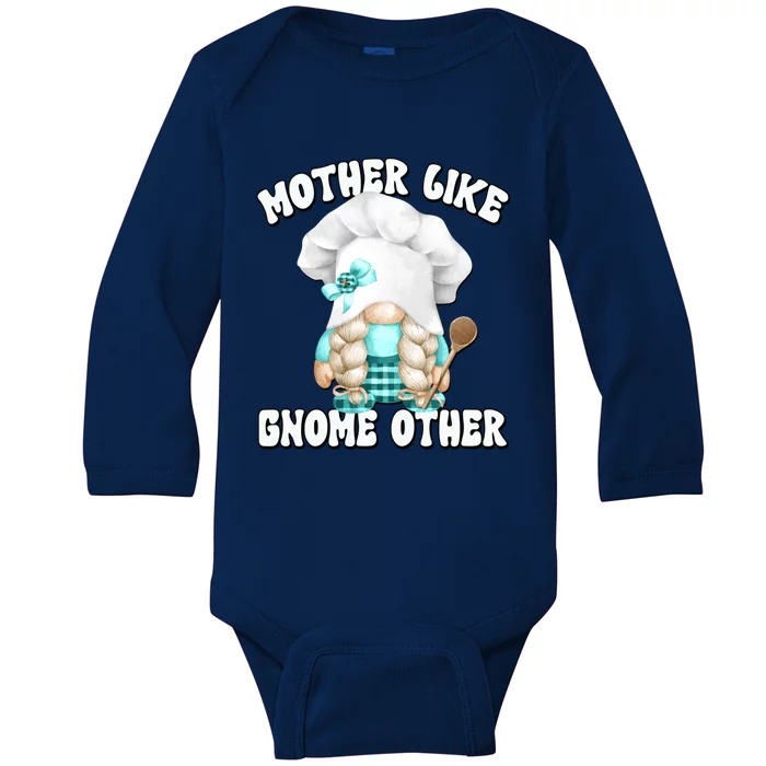 Funny Baking Mom Saying For Gnome Lover Cooking Grandma Great Gift Baby Long Sleeve Bodysuit