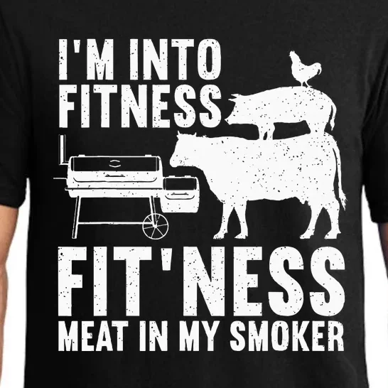 Funny Bbq Meat Smoking Griller Art Pajama Set