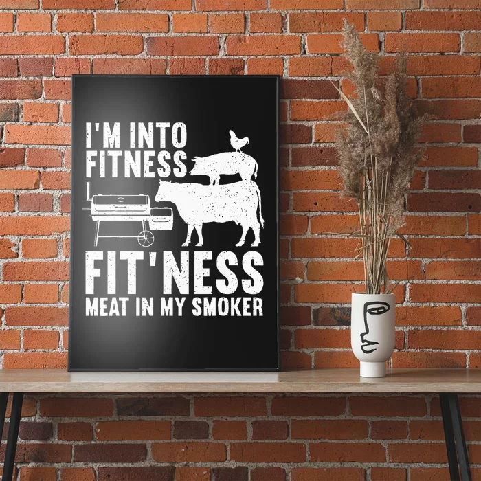 Funny Bbq Meat Smoking Griller Art Poster