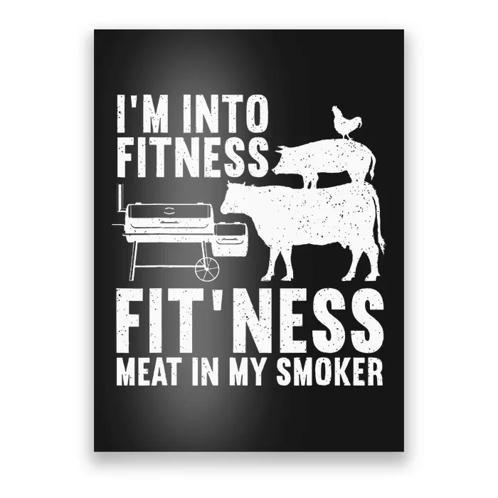 Funny Bbq Meat Smoking Griller Art Poster