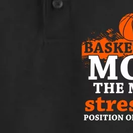 Funny Basketball Mom Most Stressful Position On The Team Dry Zone Grid Performance Polo