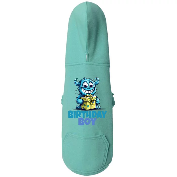 Funny Birthday Monster Party Doggie 3-End Fleece Hoodie