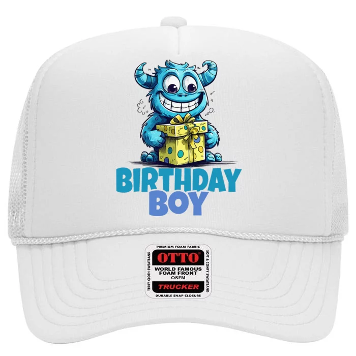 Funny Birthday Monster Party High Crown Mesh Trucker Hat