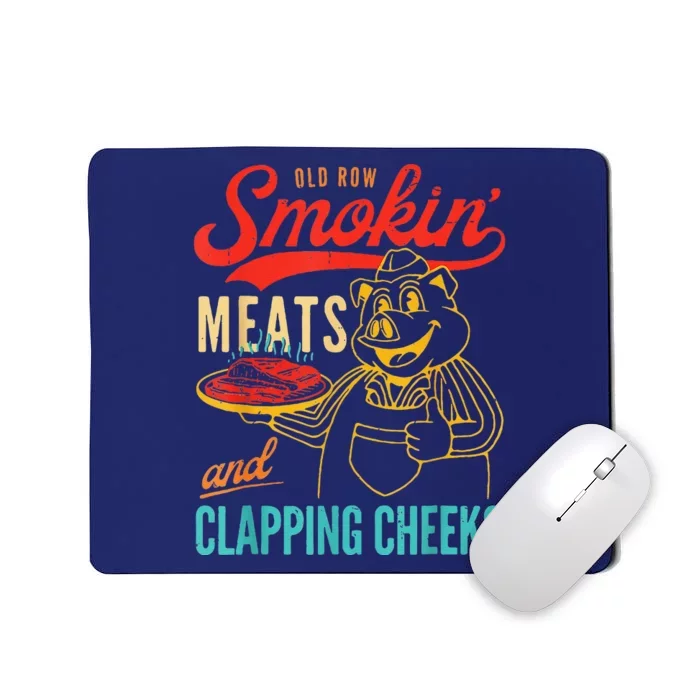 Funny Bbq Meat Groovy Smoking Meats And Clapping Cheeks Mousepad