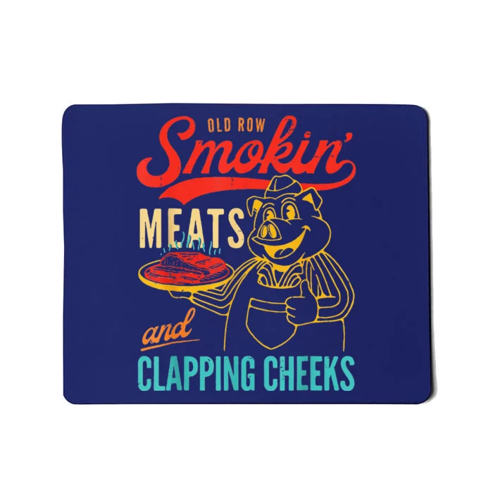 Funny Bbq Meat Groovy Smoking Meats And Clapping Cheeks Mousepad